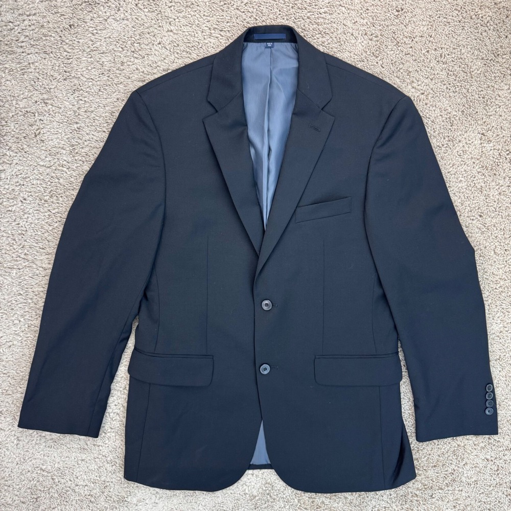 J.S. A. Bank 1905 Tailored Fit Blazer‎ Mens 38R Black Wool Blend Business Casual - Picture 10 of 11